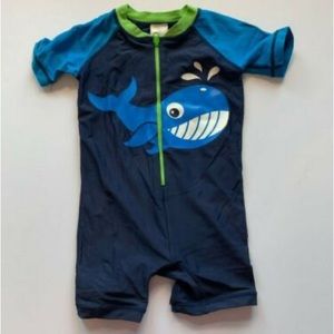 Hanna Andersson Kids Blue Whale Swimsuit - 6-9 months - NWOT